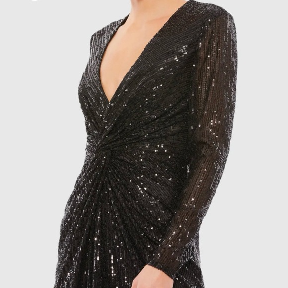Ieena for Mac Duggal Black Sequin Dress - Picture 8 of 8